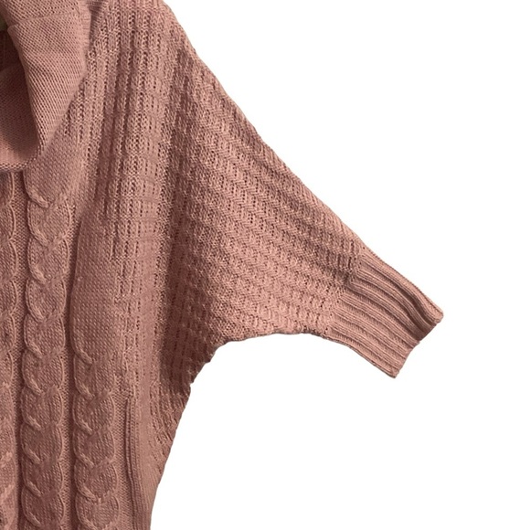 Anthropologie Ruby Moon Cowl Neck Wool Knit Pink Pullover Sweater Women's Size M - Picture 3 of 8